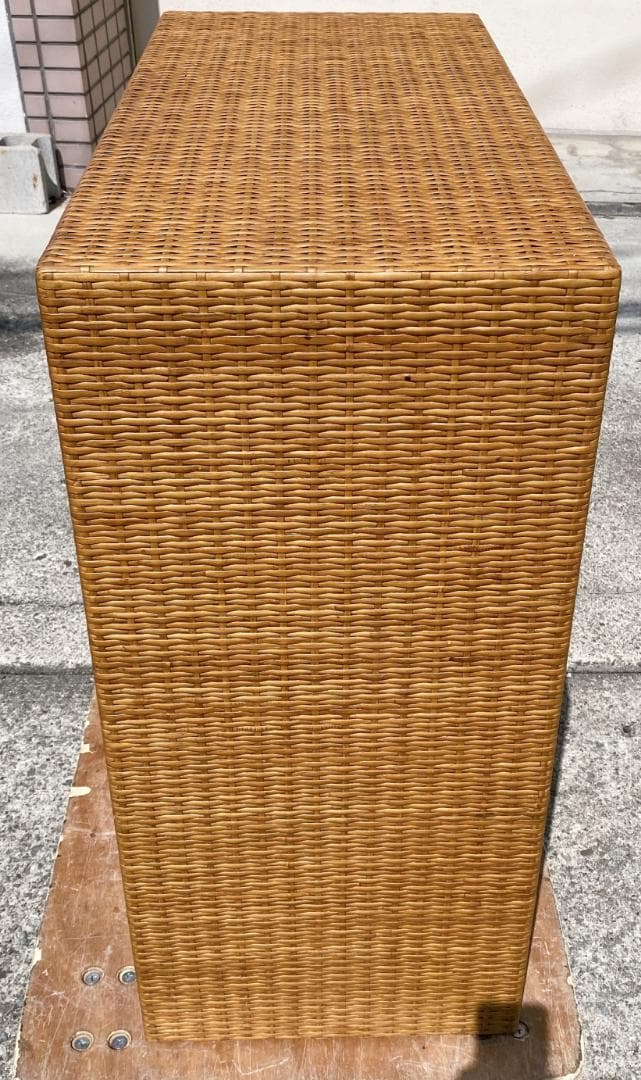 M373 ラタン チェスト 4段引き出し レトロ アンティーク