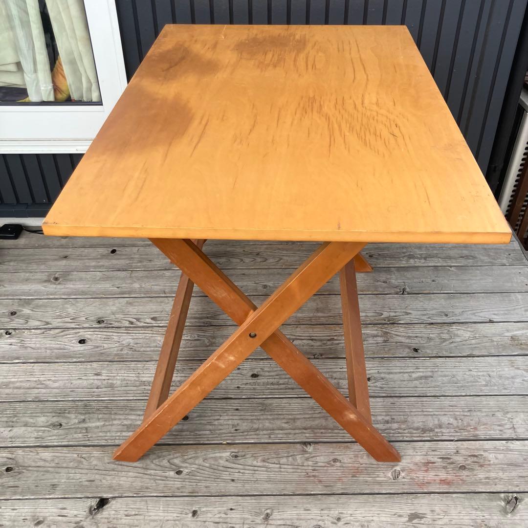 ヴィンテージ 木製 折りたたみ式 ウッドテーブル フォールディングテーブル