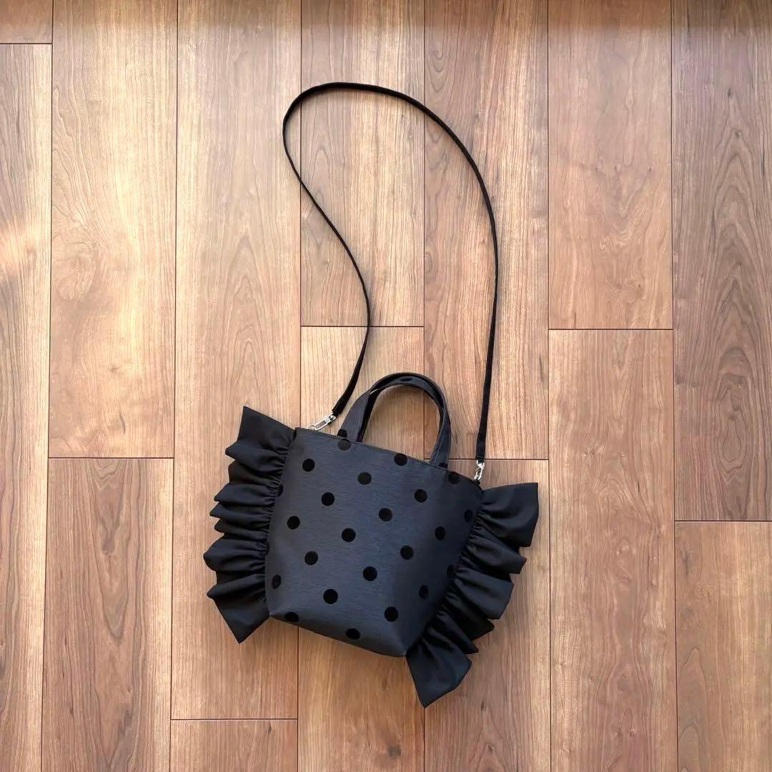ハンドメイド ♡ フリルバッグ フリフリトート フリルショルダー