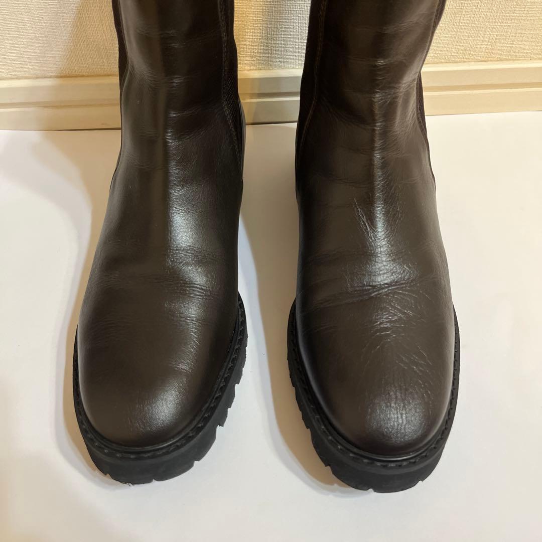 『23区』　サイドゴアブーツ ダークブラウン　23.5センチ