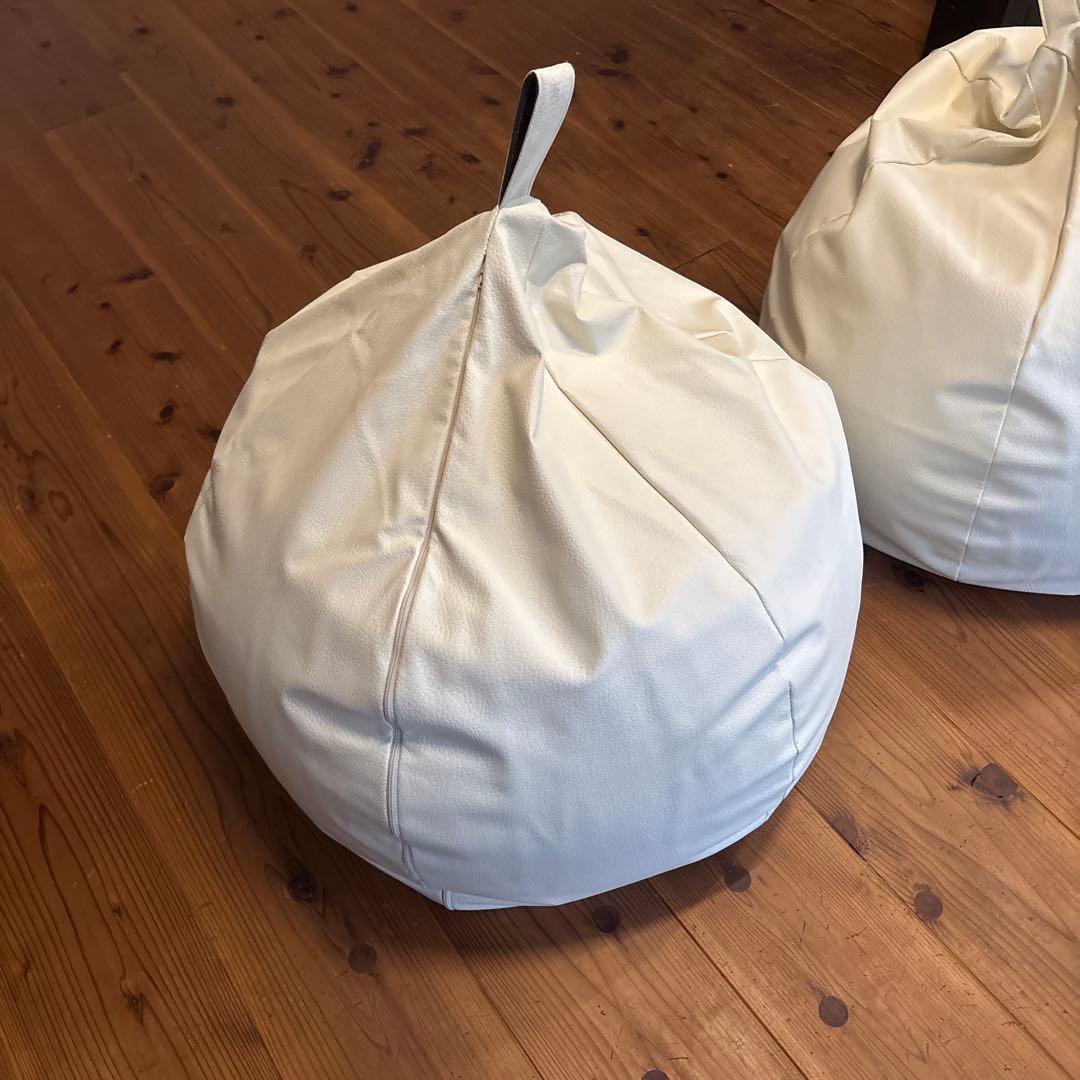 【２個】ハナロロ　オニオンクッション80L　レザーカバー　色：ベージュ