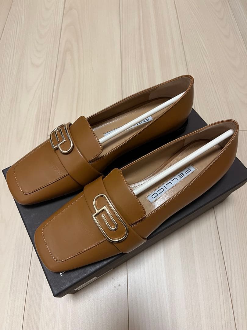 新品未使用　PELLICO CLIO 10 SC ローファー　ブラウン レザー