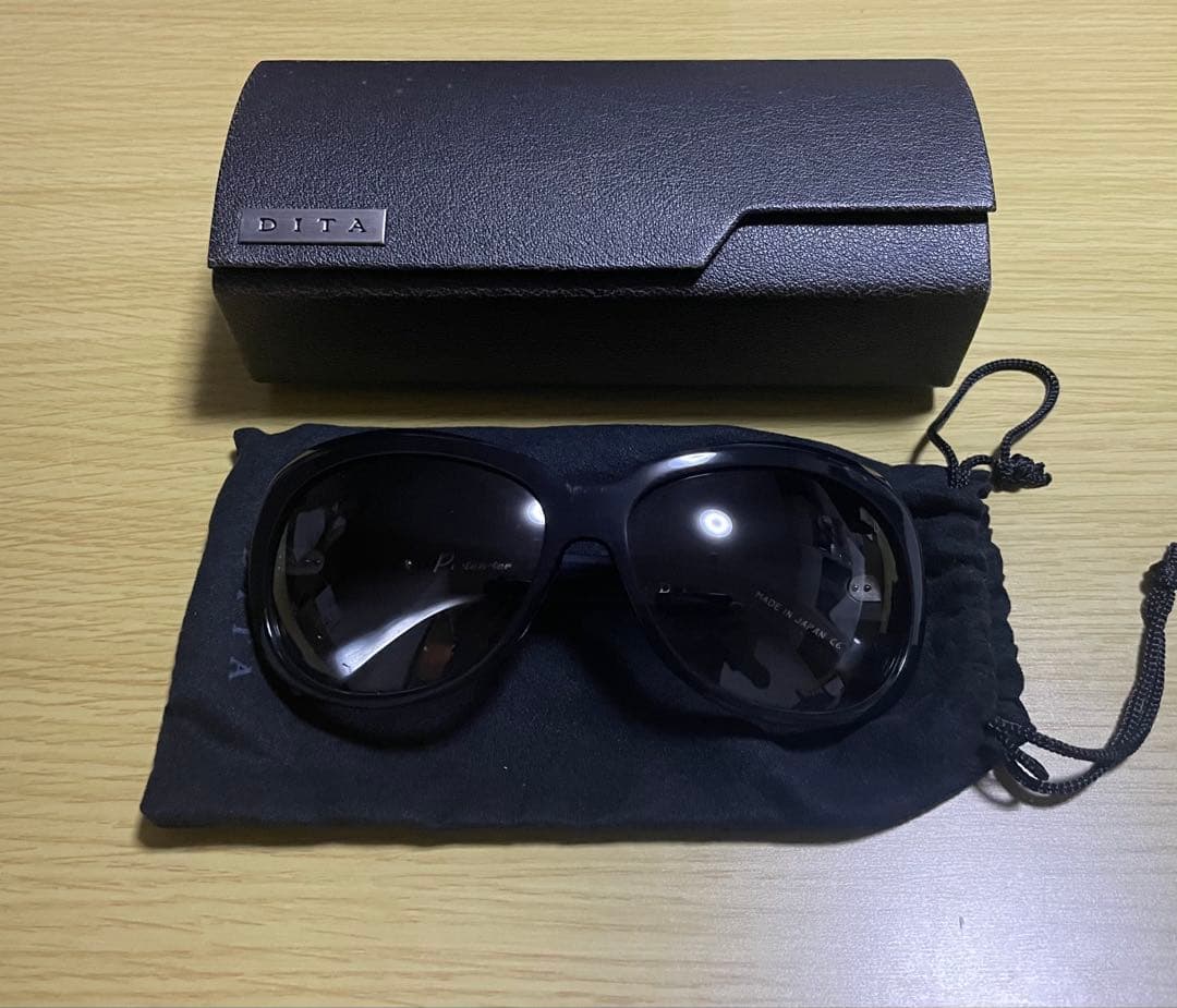 DITA ブラック サングラス ケース付き