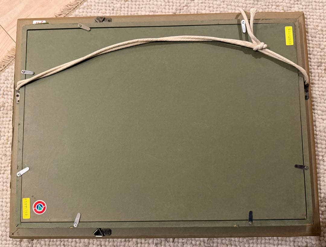 渓流風景 油彩画 額装 自然風景画 #106