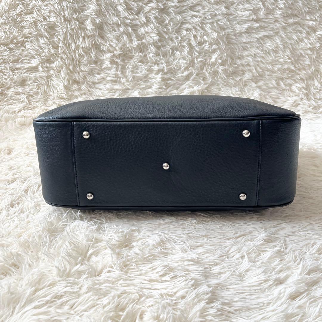 未使用級✨PELLE MORBIDA ペッレモルビダ　トートバッグ　ネイビー