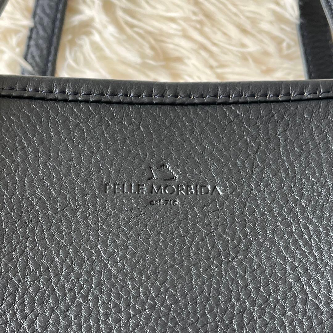 未使用級✨PELLE MORBIDA ペッレモルビダ　トートバッグ　ネイビー