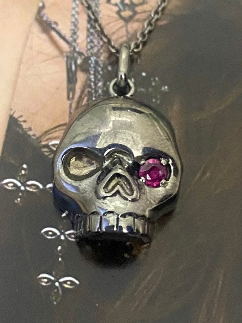 TREASURE IIIIウフ ミニ スカルネックレス 40cm チェーン付き