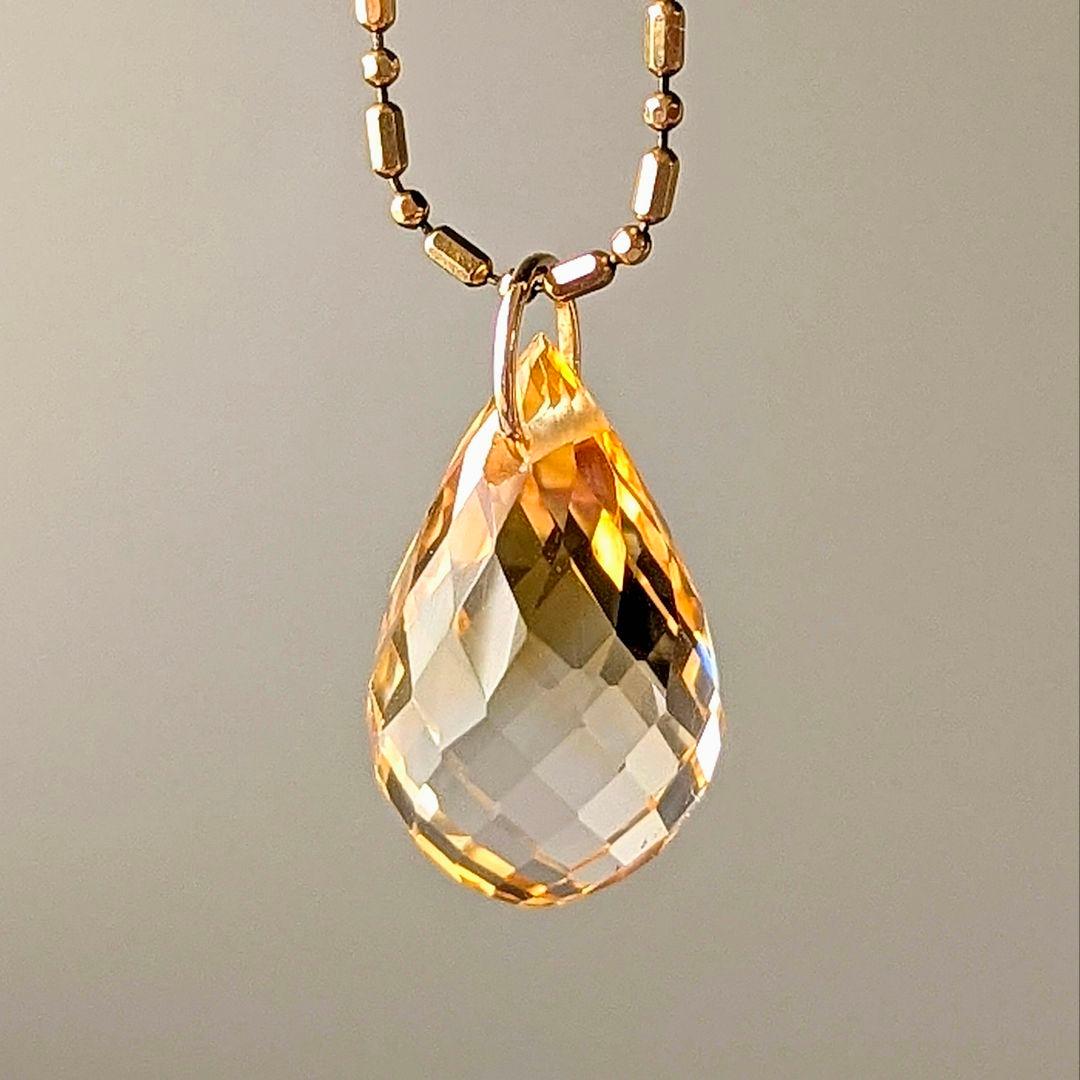 ♢miyumiyu♢K18 バイカラーシトリン 7.4ct チャーム