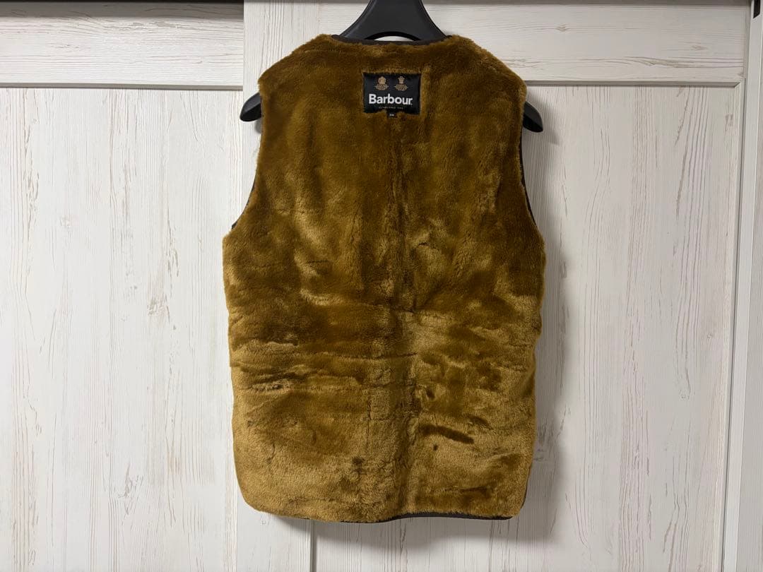 Barbour バブアー フロントジップ ファー ライナー ベスト2ワラント美品