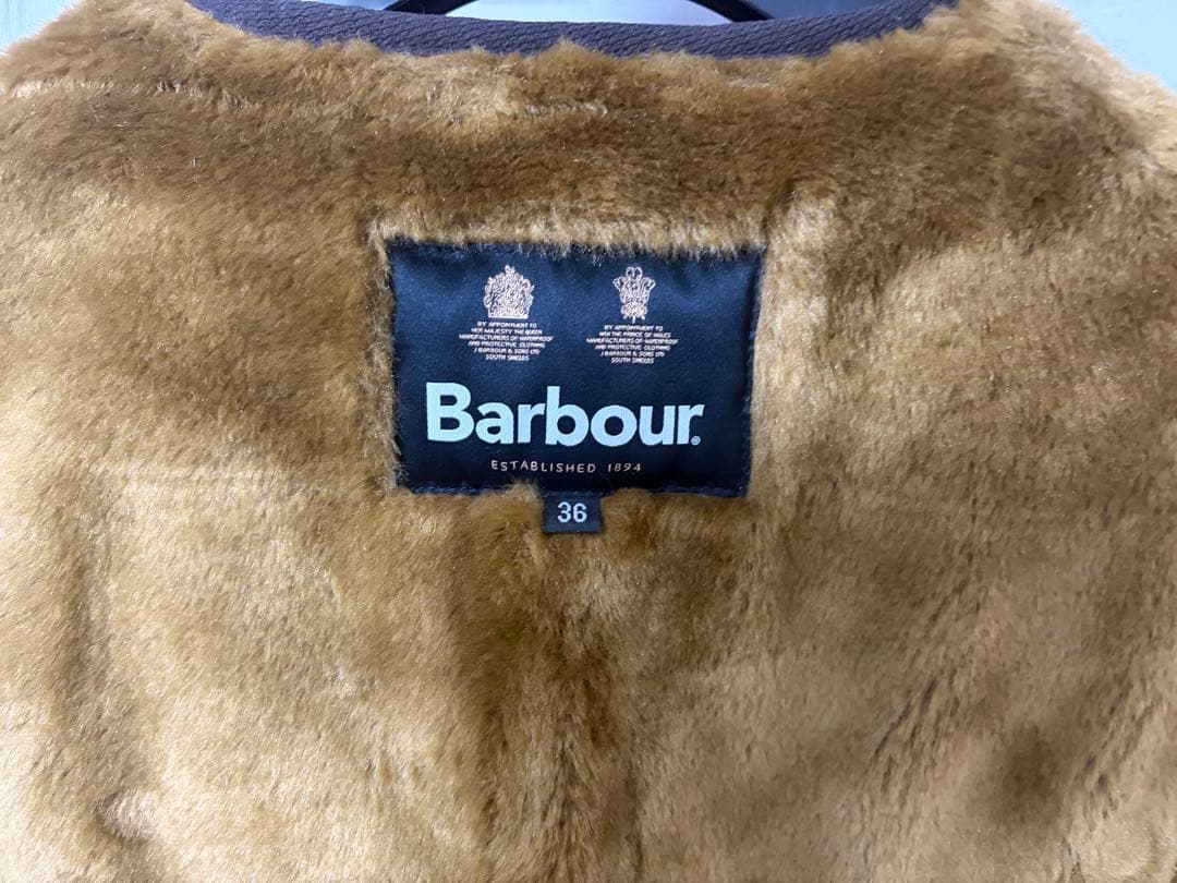 Barbour バブアー フロントジップ ファー ライナー ベスト2ワラント美品