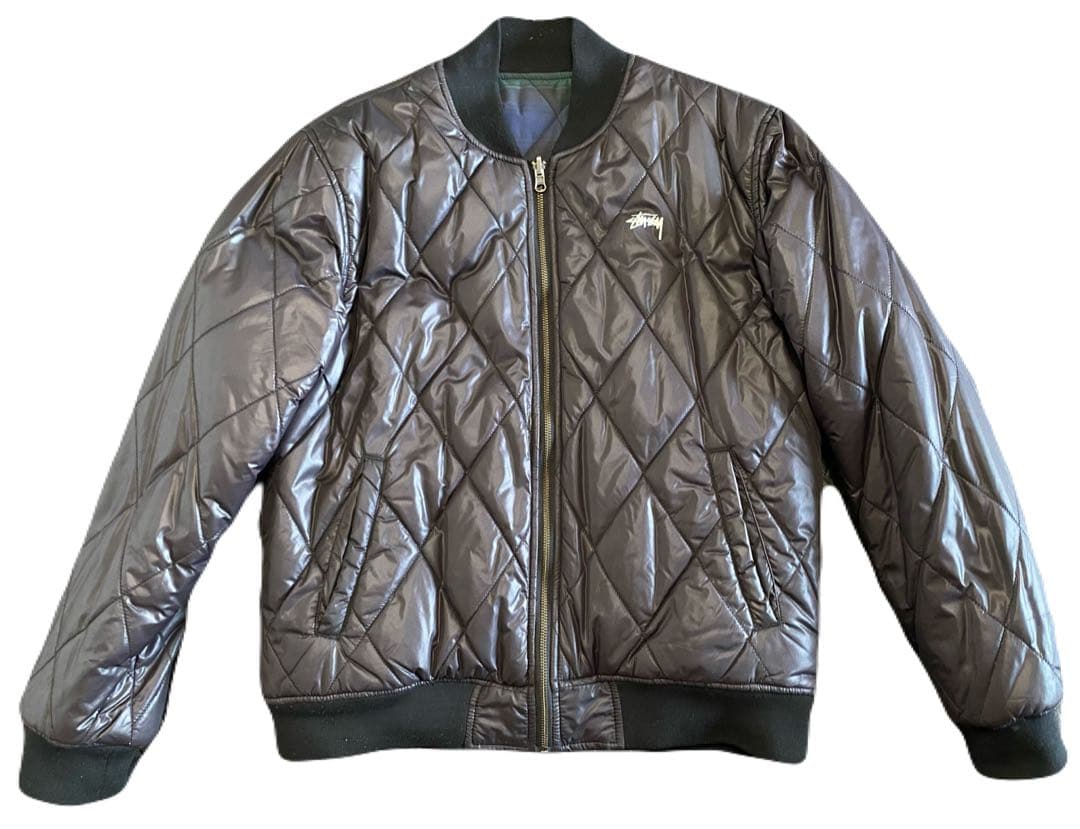 stussyキルティングボンバージャケット リバーシブル