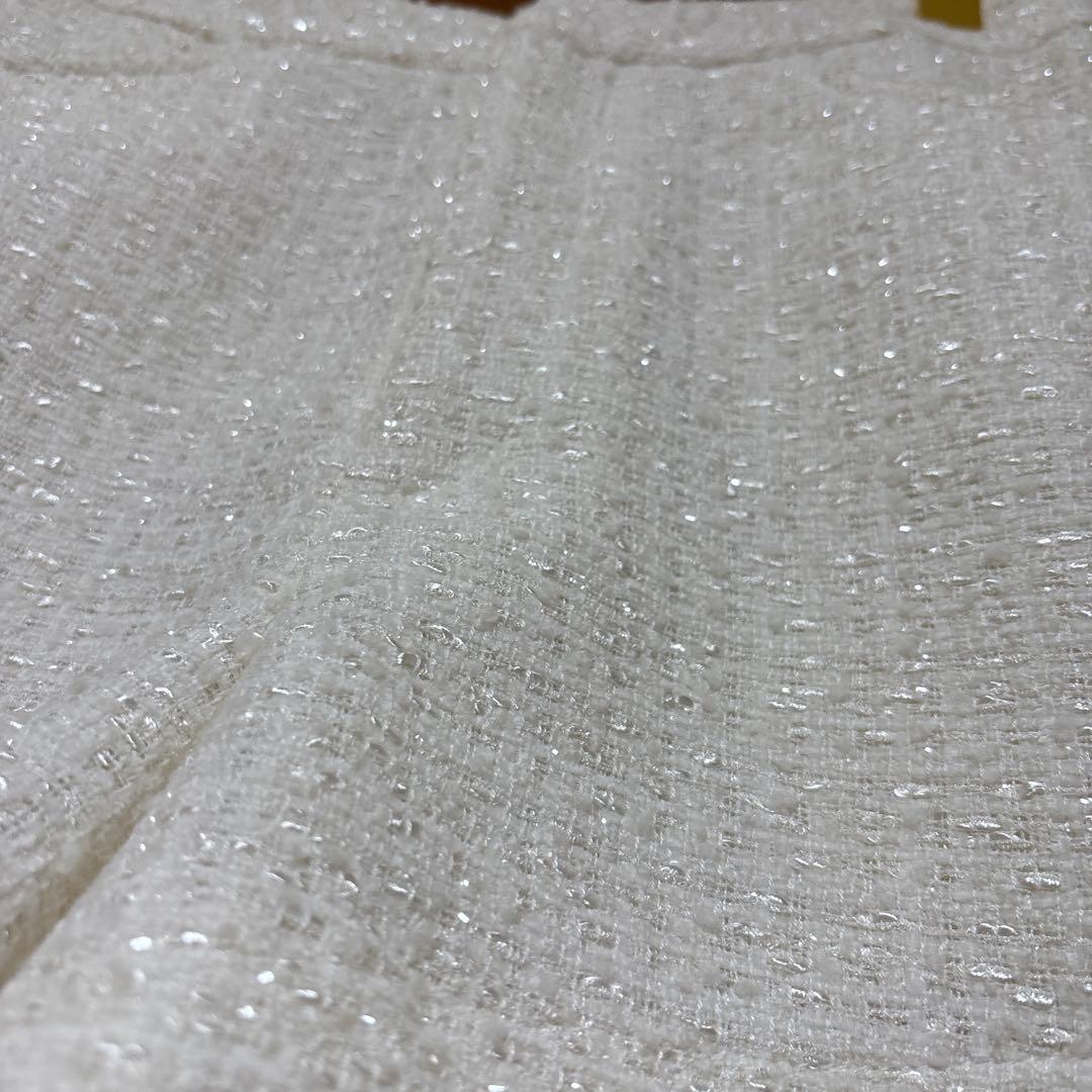 darich サマーツイードコンパクトショートパンツ Sサイズ WHT