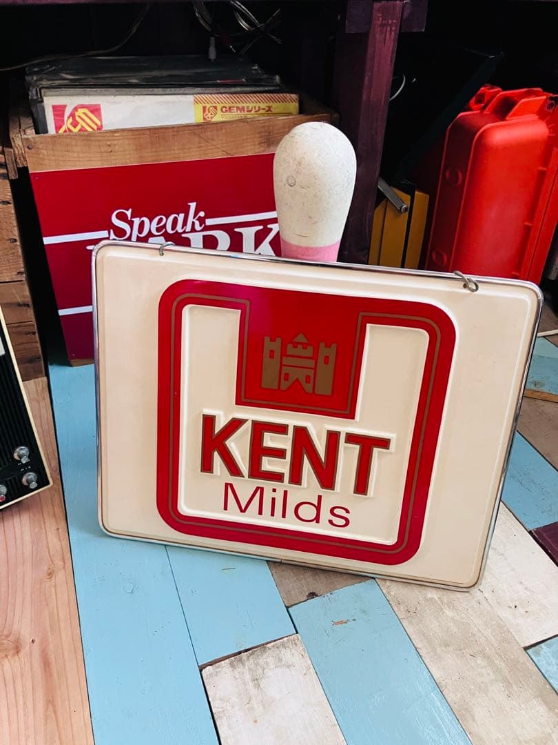 昭和レトロ ラッキーストライク ケント タバコ看板 壁掛け インテリア 販促品