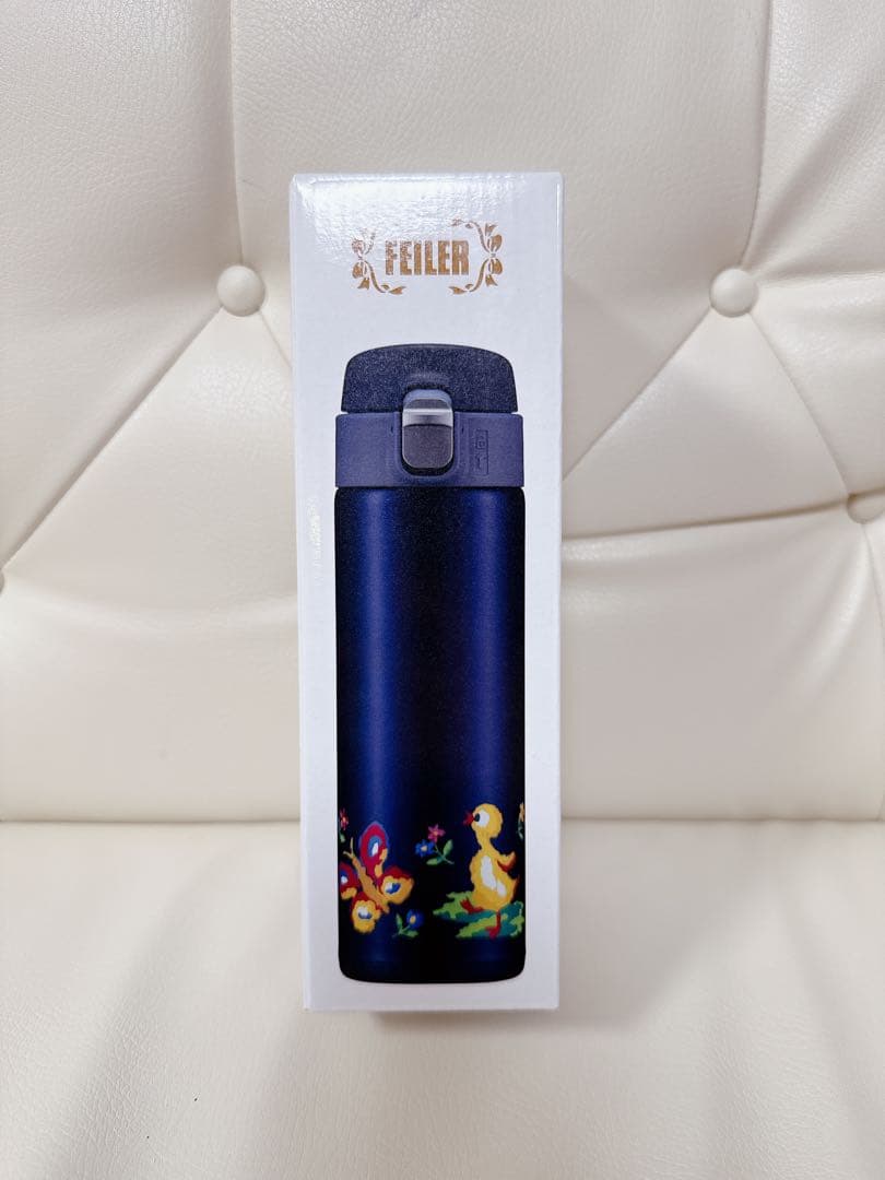 新品 未使用 FEILER 学校フェイラー TIGER ステンレス水筒 ネイビー