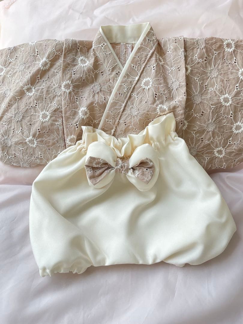 あやや様　ピンク×アイボリー　ベビー袴②点