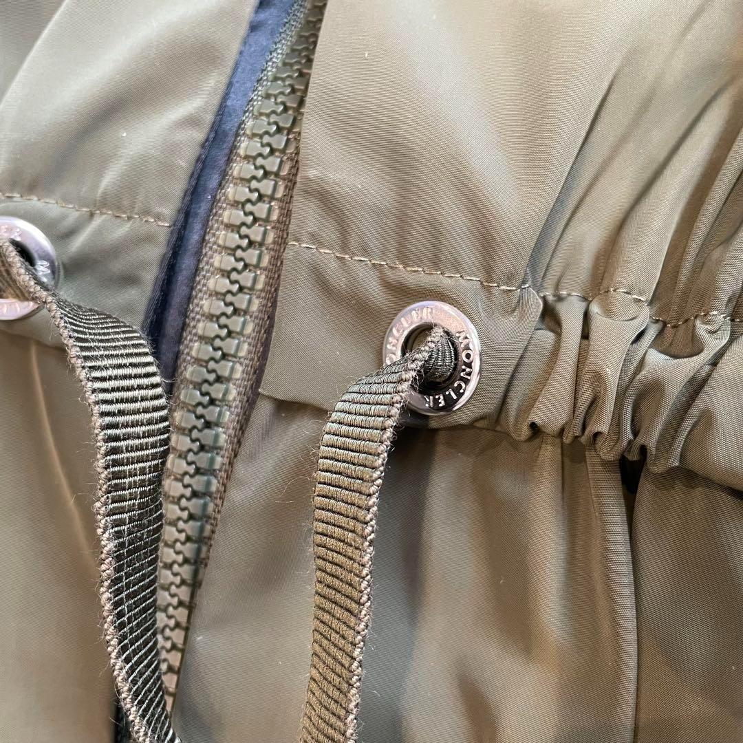 美品・鑑定済★モンクレール　TUILE モッズコート　レディース　カーキ　0