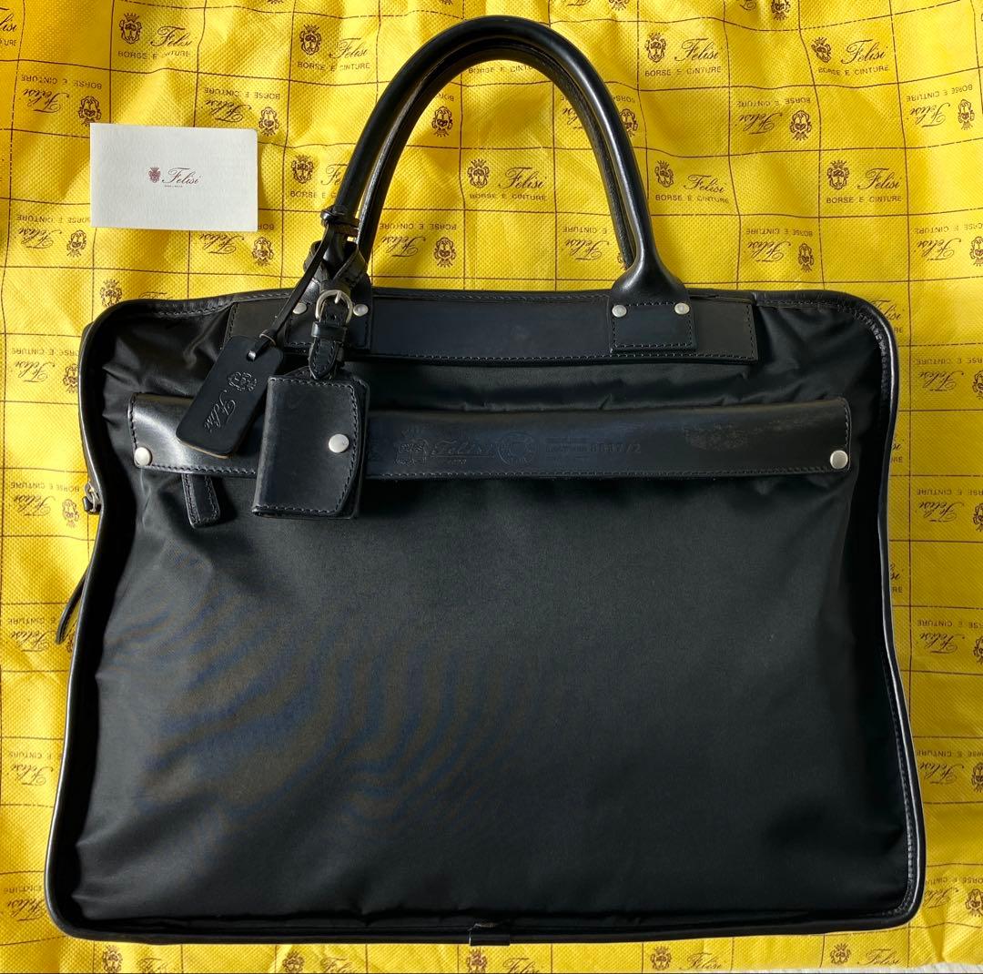 【美品★】Felisi フェリージ 8637/2 ビジネスバッグ ブラック 袋付