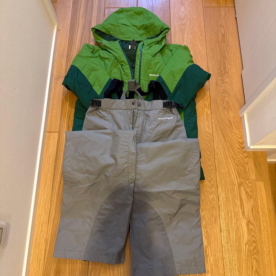 monbell 子ども用スキーウェア 緑色