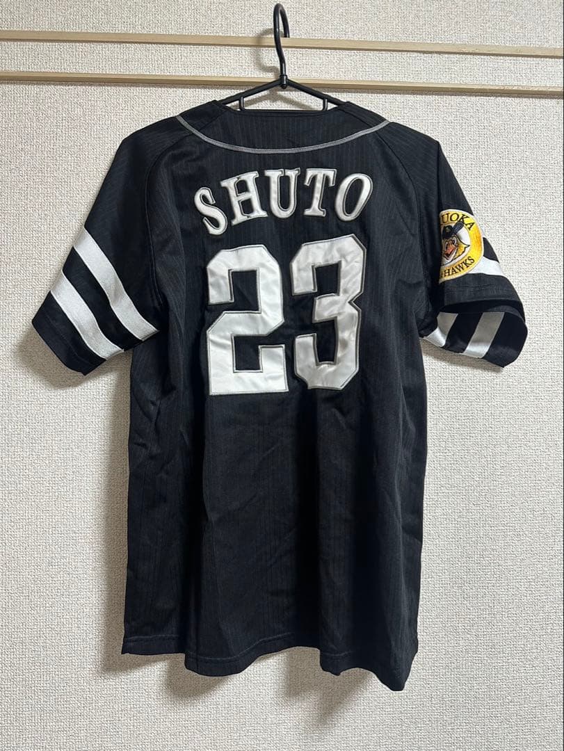 周東選手【Mサイズ 】ソフトバンク ビジターユニフォーム 白 Majestic製