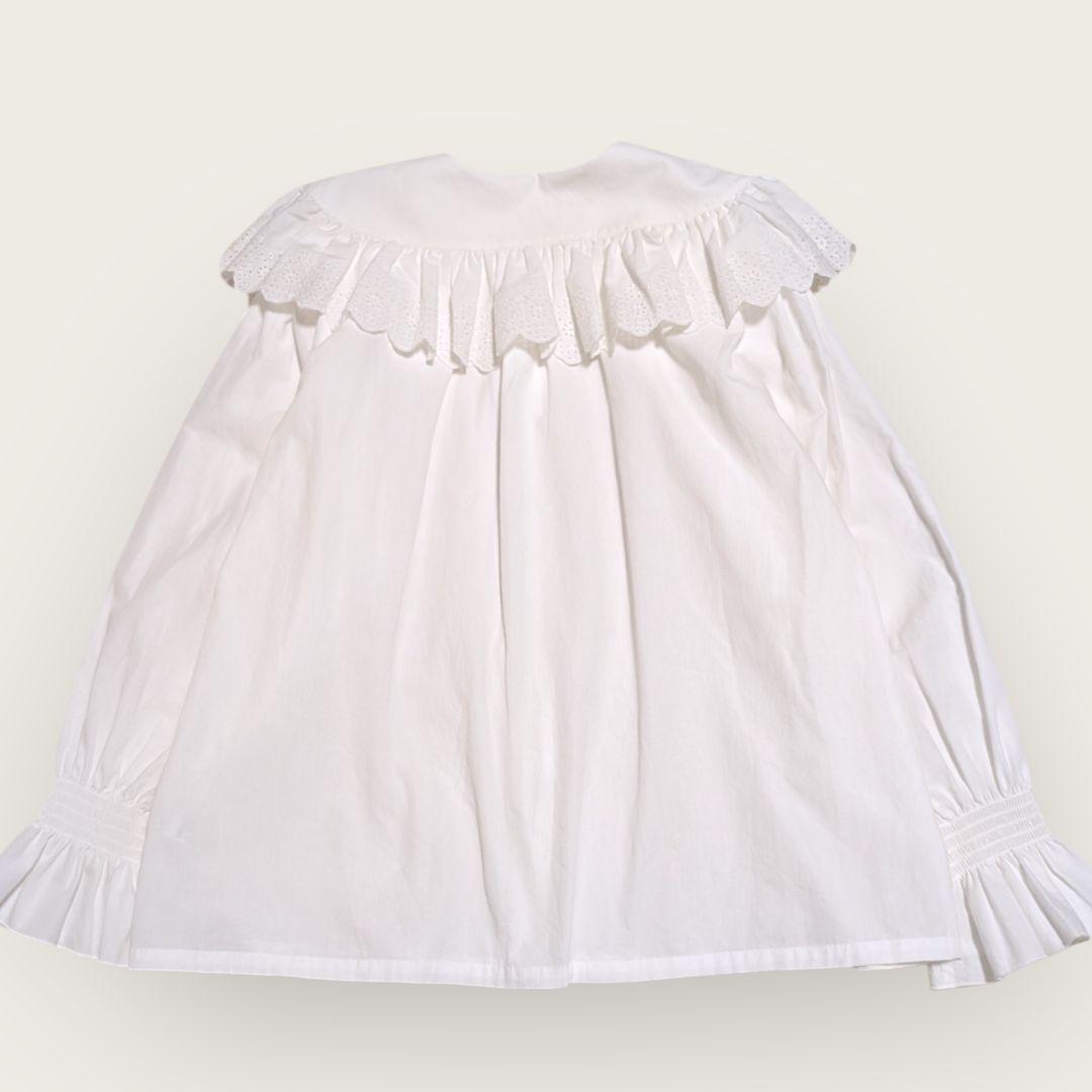 美品　THE SHINZONE　シンゾーン　レースカラーブラウス　ホワイト