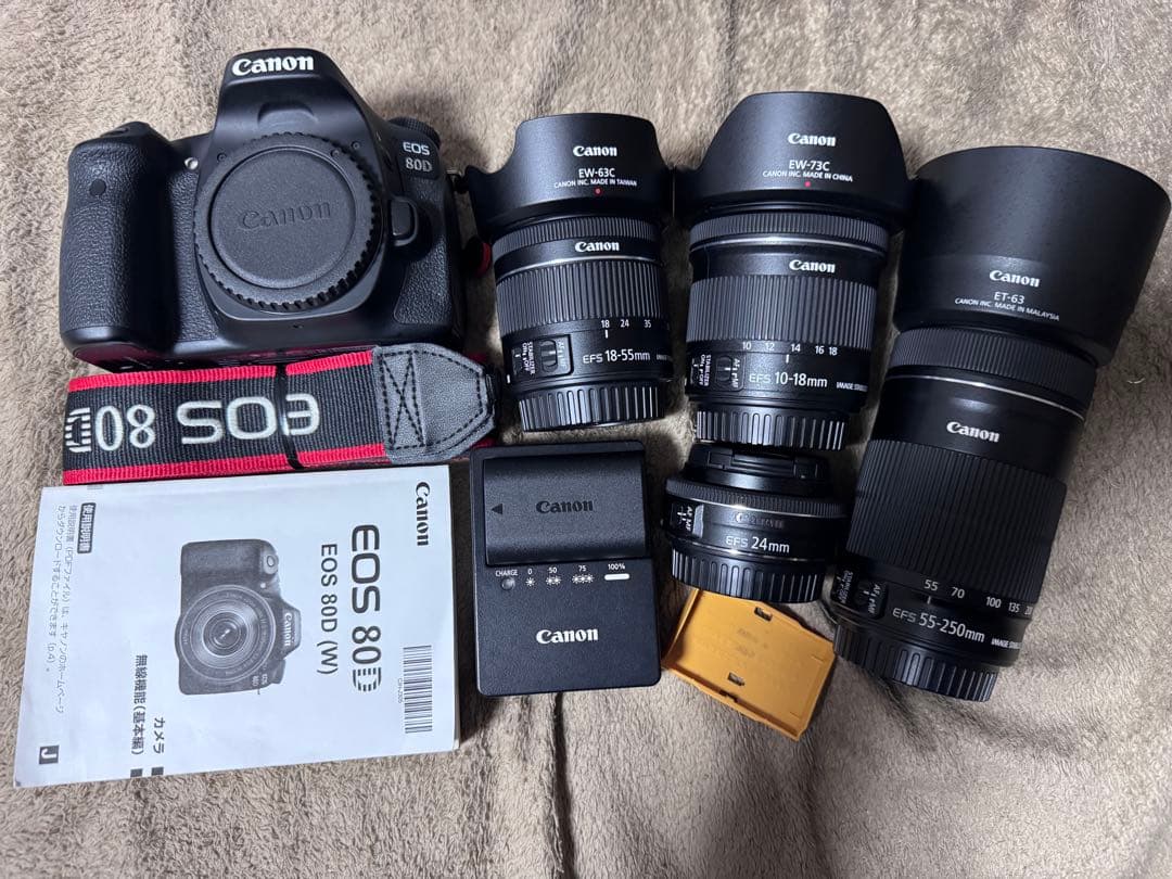 ［限定値引］Canon EOS 80D EF-Sレンズ4本セット