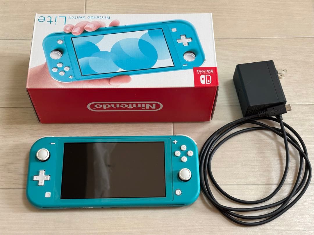 Nintendo Switch Lite ターコイズ 充電器 箱付き 本体