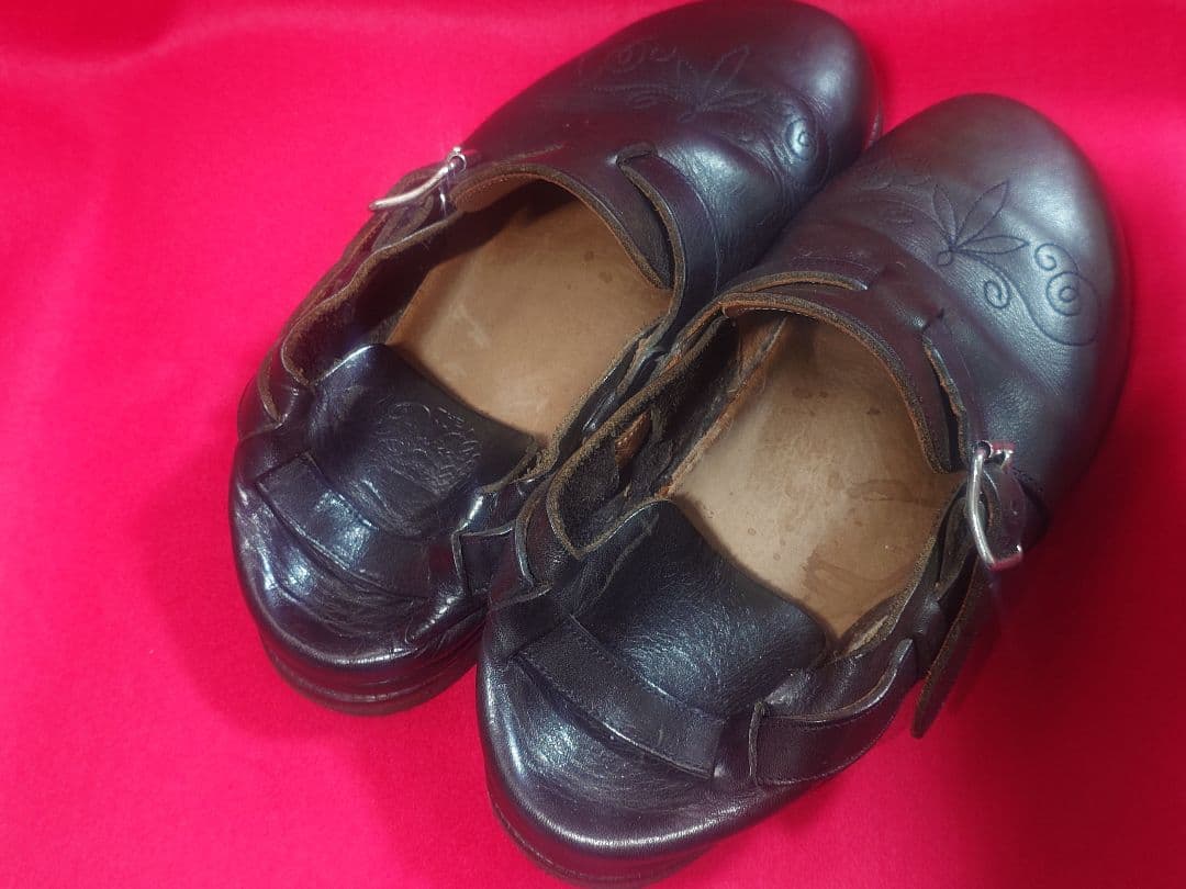 希少 RUDE GALLERY 艶革　レザー サボ サンダル シューズ 黒3