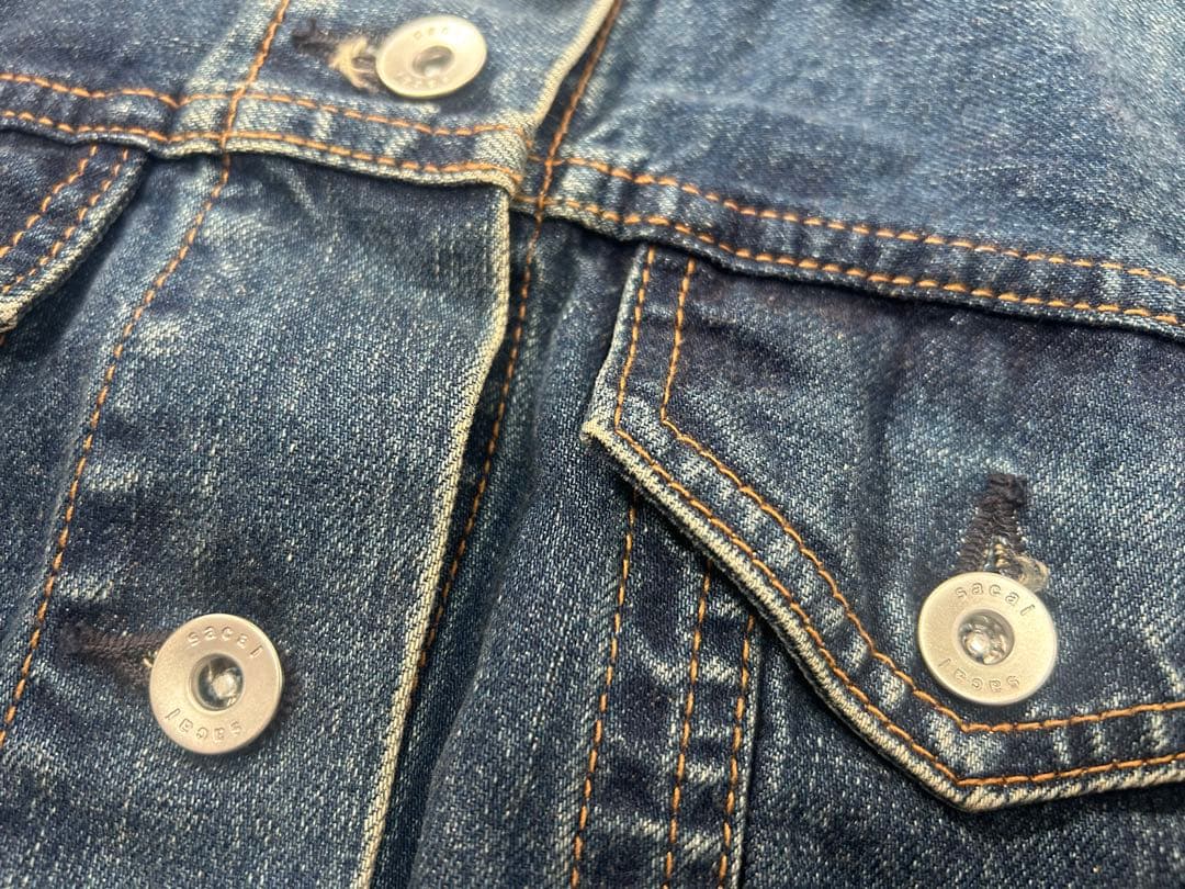 sacai デニムジャケット＆ニットドッキング