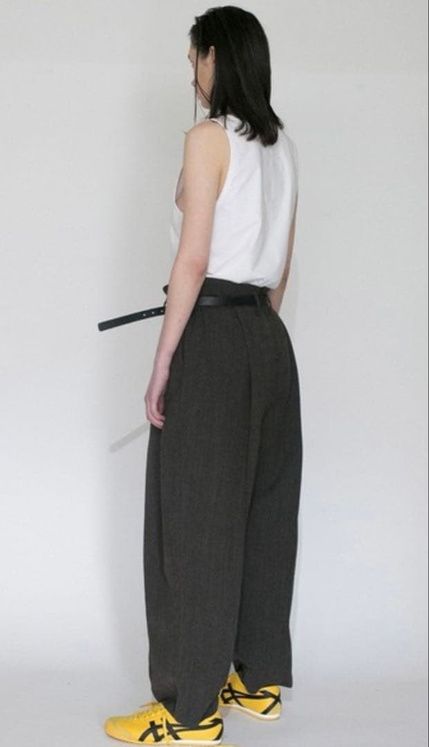 パンツ VOAAOV REFINE WOOL SERGE TUCK WIDEPANTS