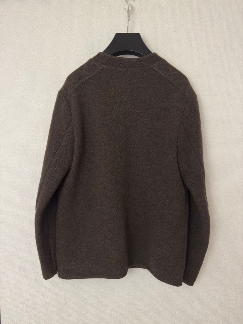 h.moser 鹿角ボタン　ノーカラー チロリアン ボイルドウール ジャケット