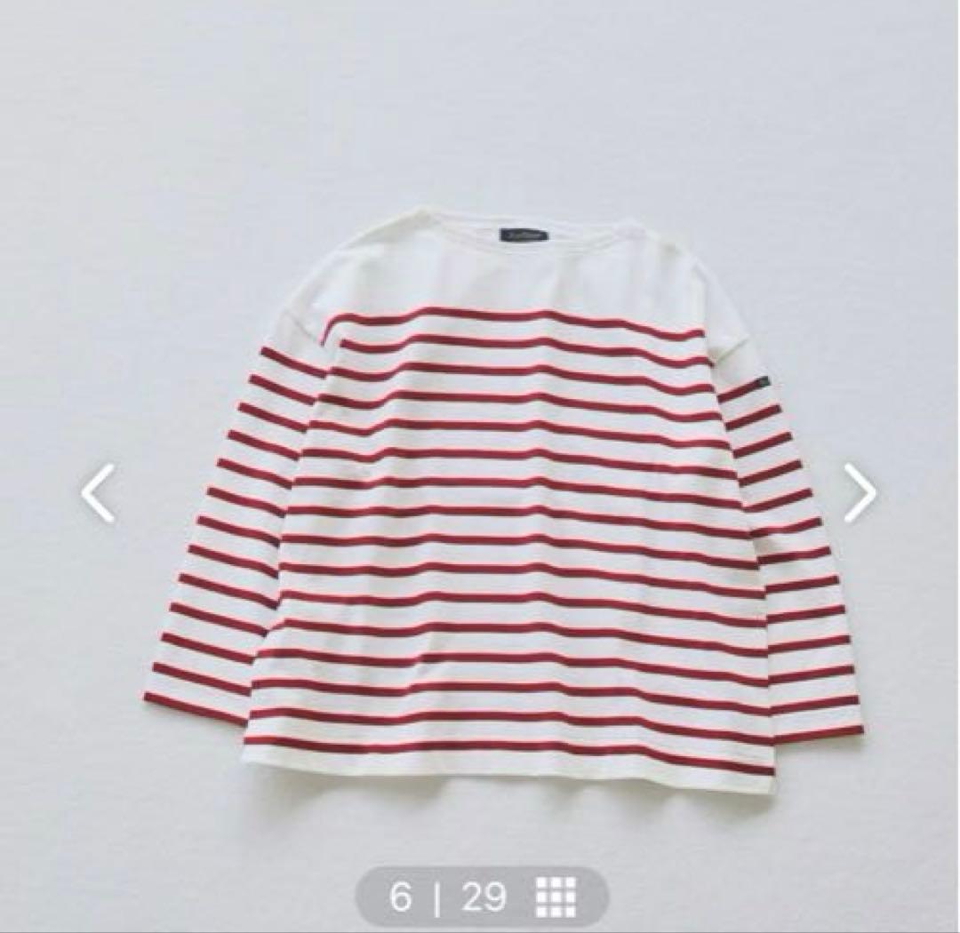 北欧、暮らしの道具店 Le minor ボーダーカットソーボルドー フリーサイズ