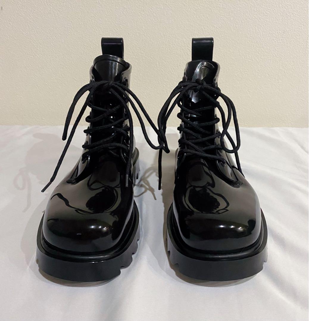 BOTTEGA VENETA ラバー レースアップ ブーツ　レインブーツ