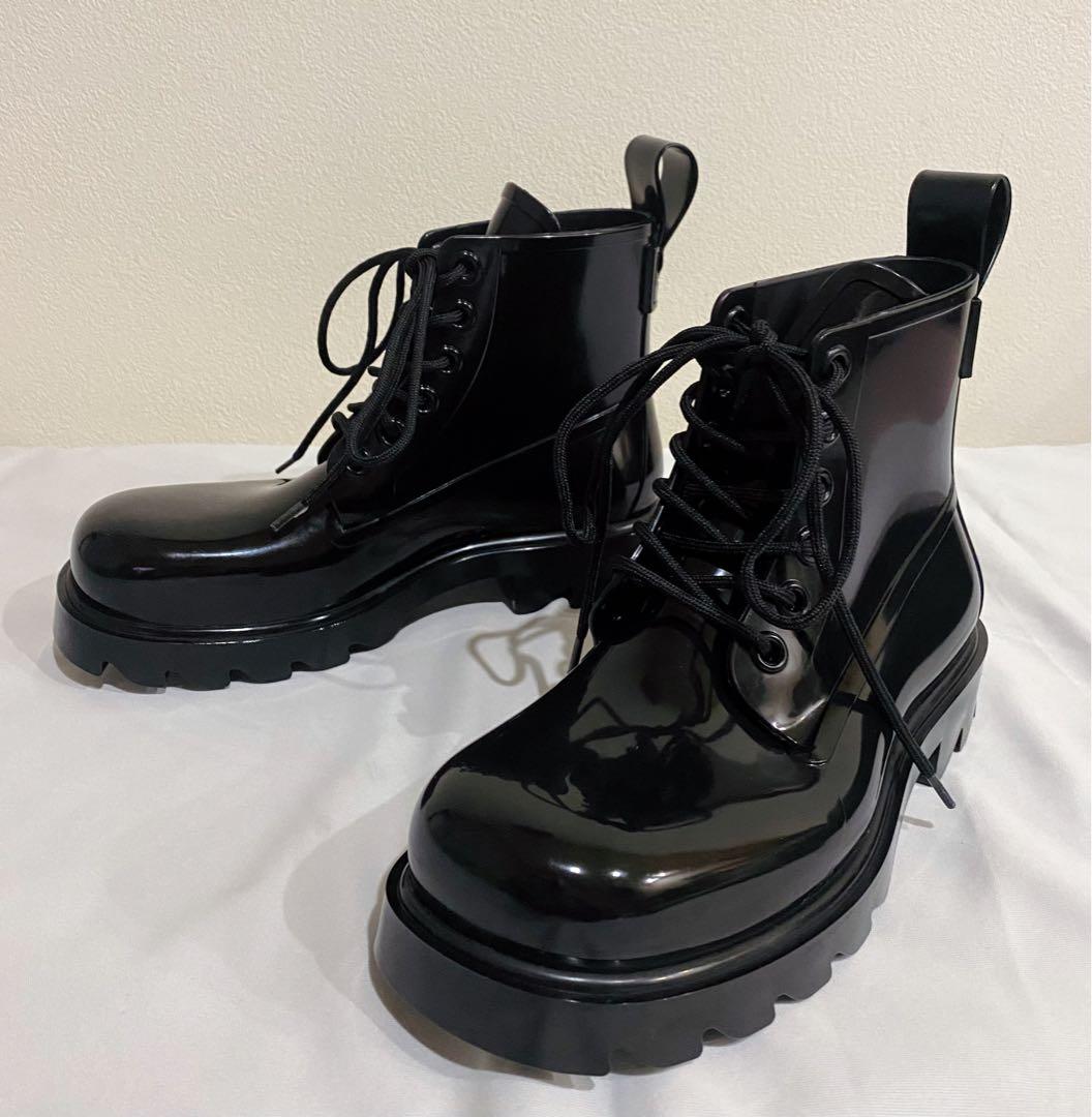 BOTTEGA VENETA ラバー レースアップ ブーツ　レインブーツ