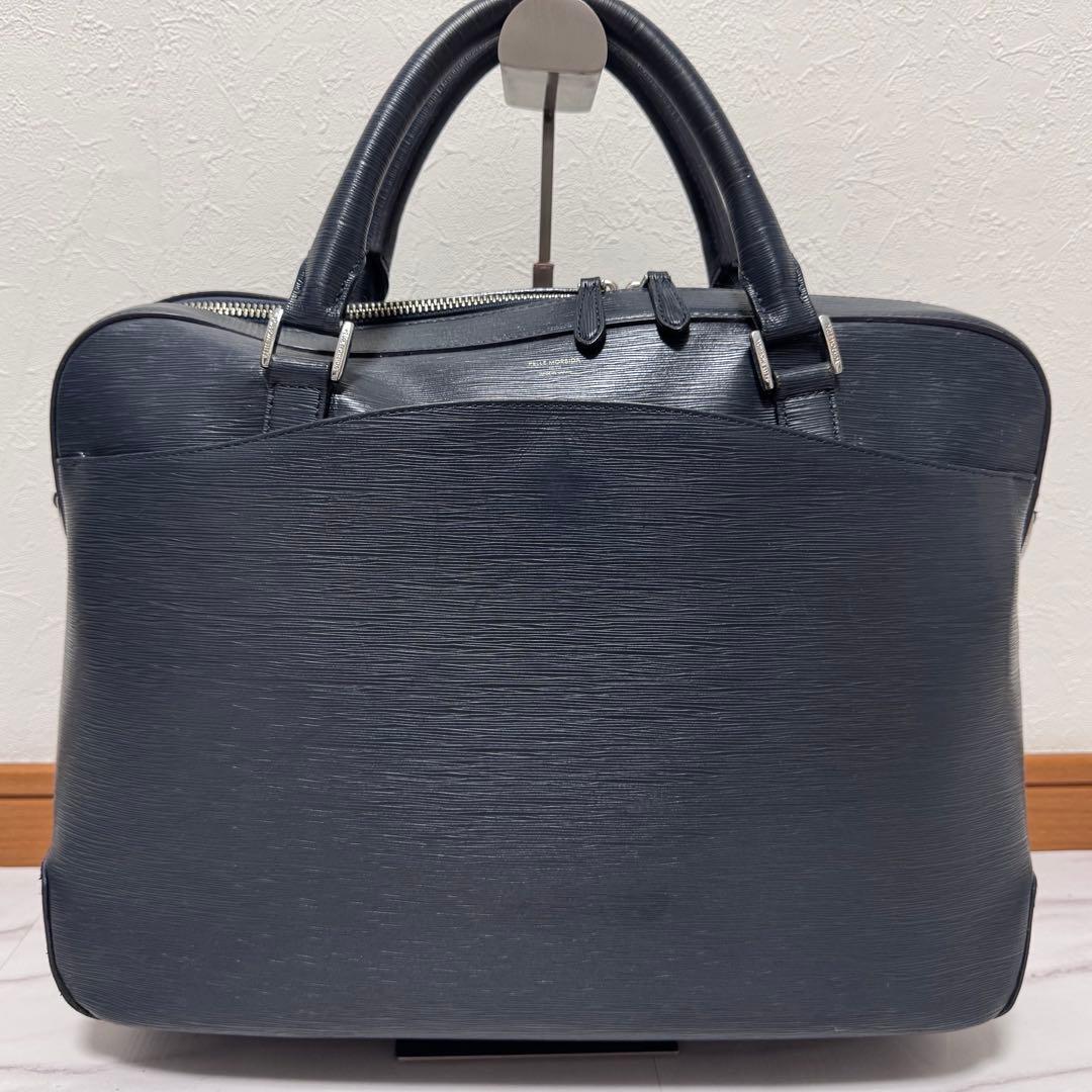 保存袋付✨ペッレモルビダ キャピターノ 2wayビジネスバック ネイビー レザー