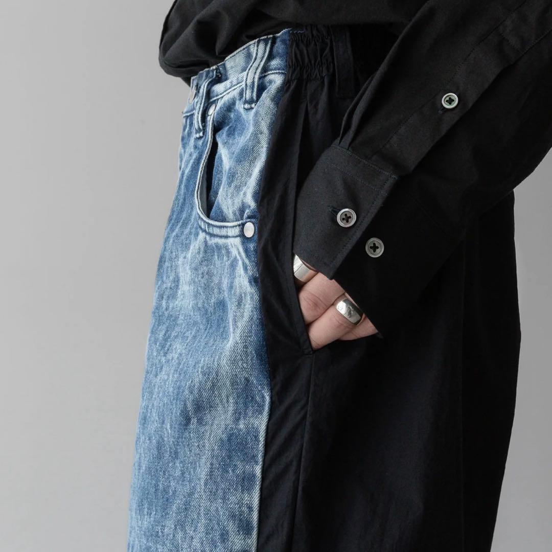 の*や様 stein NYLON COMBINATION DENIM JEANS