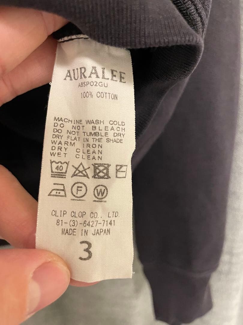 AURALEE SUPER SOFT SWEAT BIG P/Oネイビーサイズ3