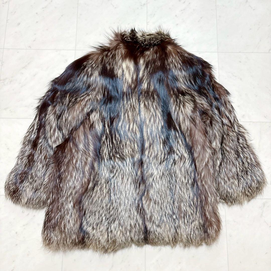 サガフォックス シルバーフォックスハーフコート 総柄 金サガ 花柄 11号