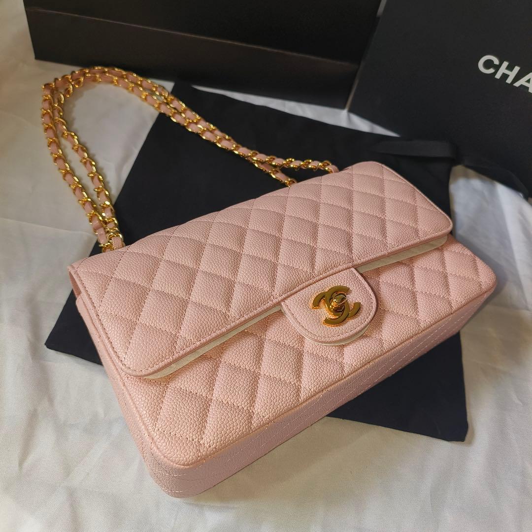 【実写画像】 ピンク キルティング ショルダーバッグ