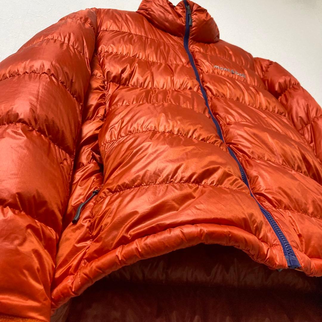 美品　モンベル アルパインダウン ジャケット L オレンジ　1101426