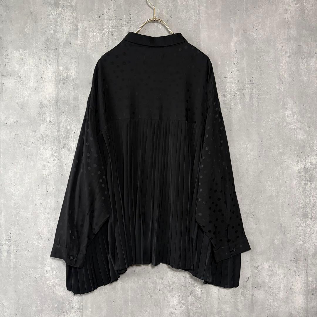 SUM1 STYLE スミスタイル アシメプリーツブラウス ドット切替