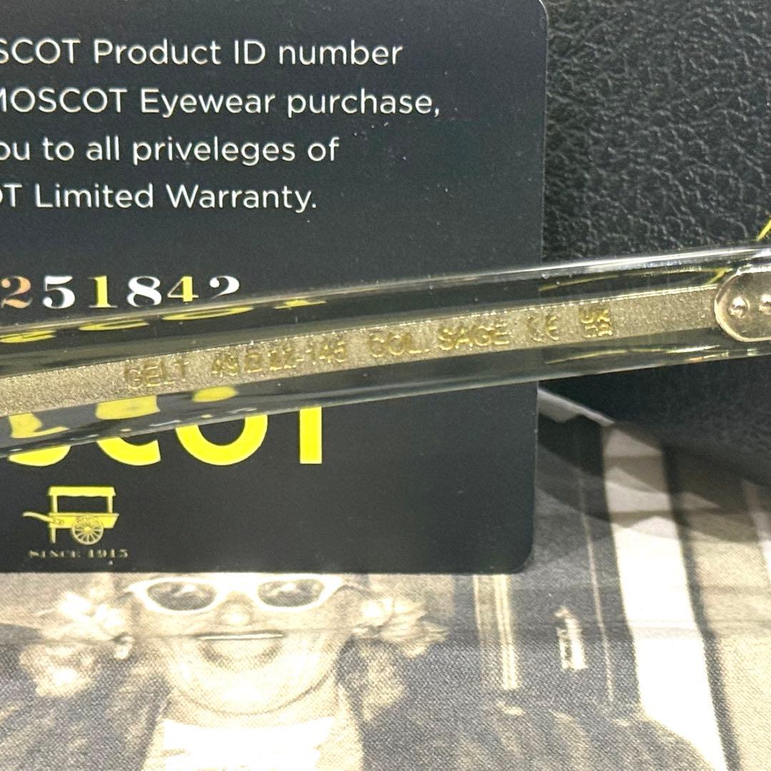 【新品】正規品モスコットGELT 49 SAGE 純正G15グリーンガラスレンズ