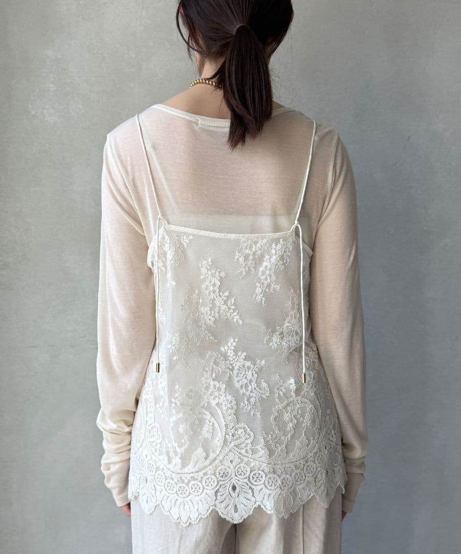 DOUDOU 今期 スカラレースキャミ