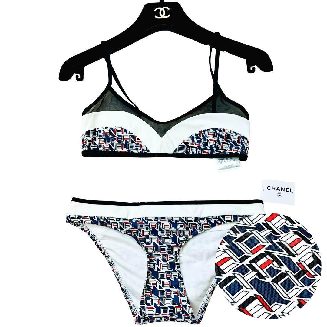 m*様 ⭐️新品未使用⭐️シャネル　水着　ビキニ　シャネルロゴ総柄　ココマーク