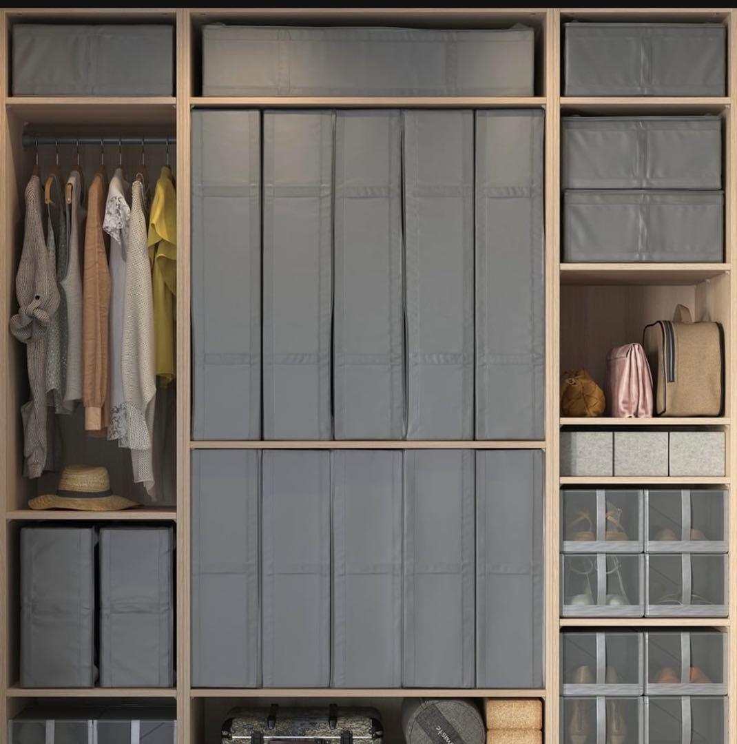 【新品未使用】IKEA スクッブ Lサイズ　グレー 4個セット