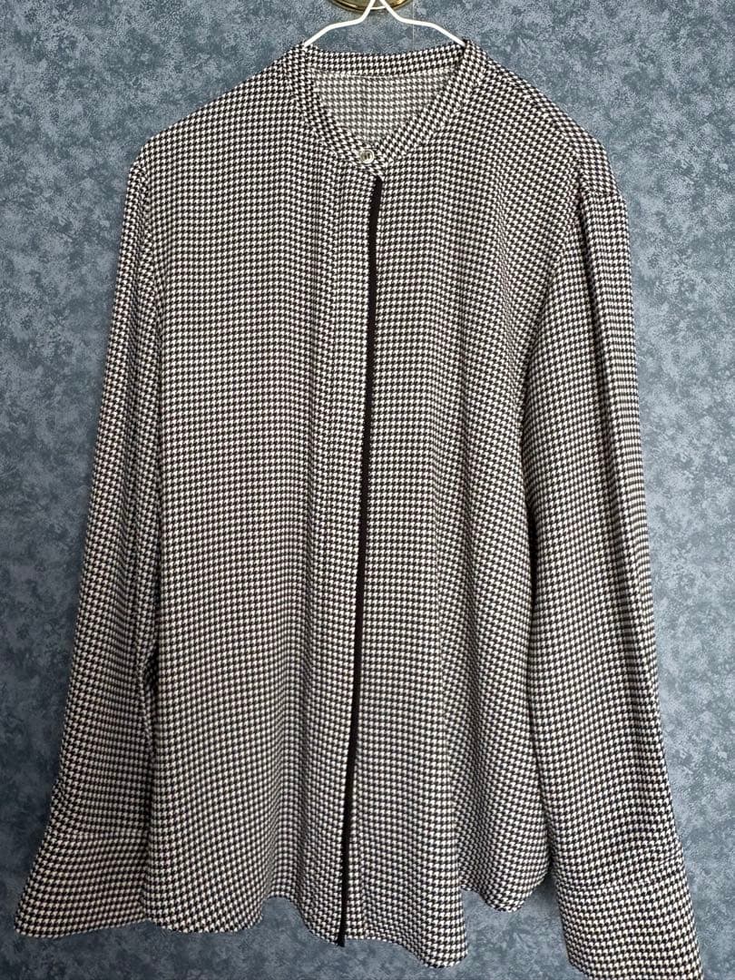 ICB BackSatinAmunzen バンドカラーブラウス 美品