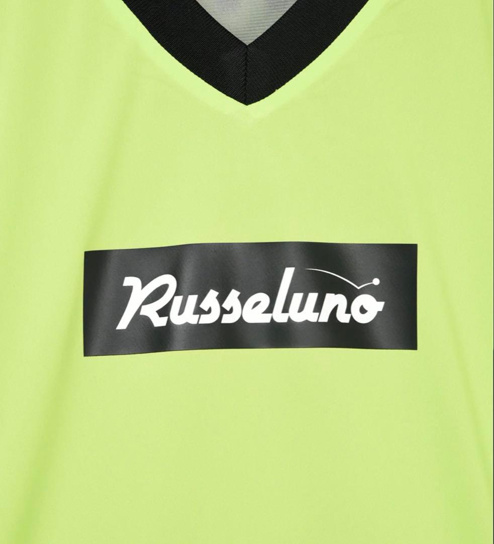 Kusseluno 蛍光グリーン Vネック トレーナー