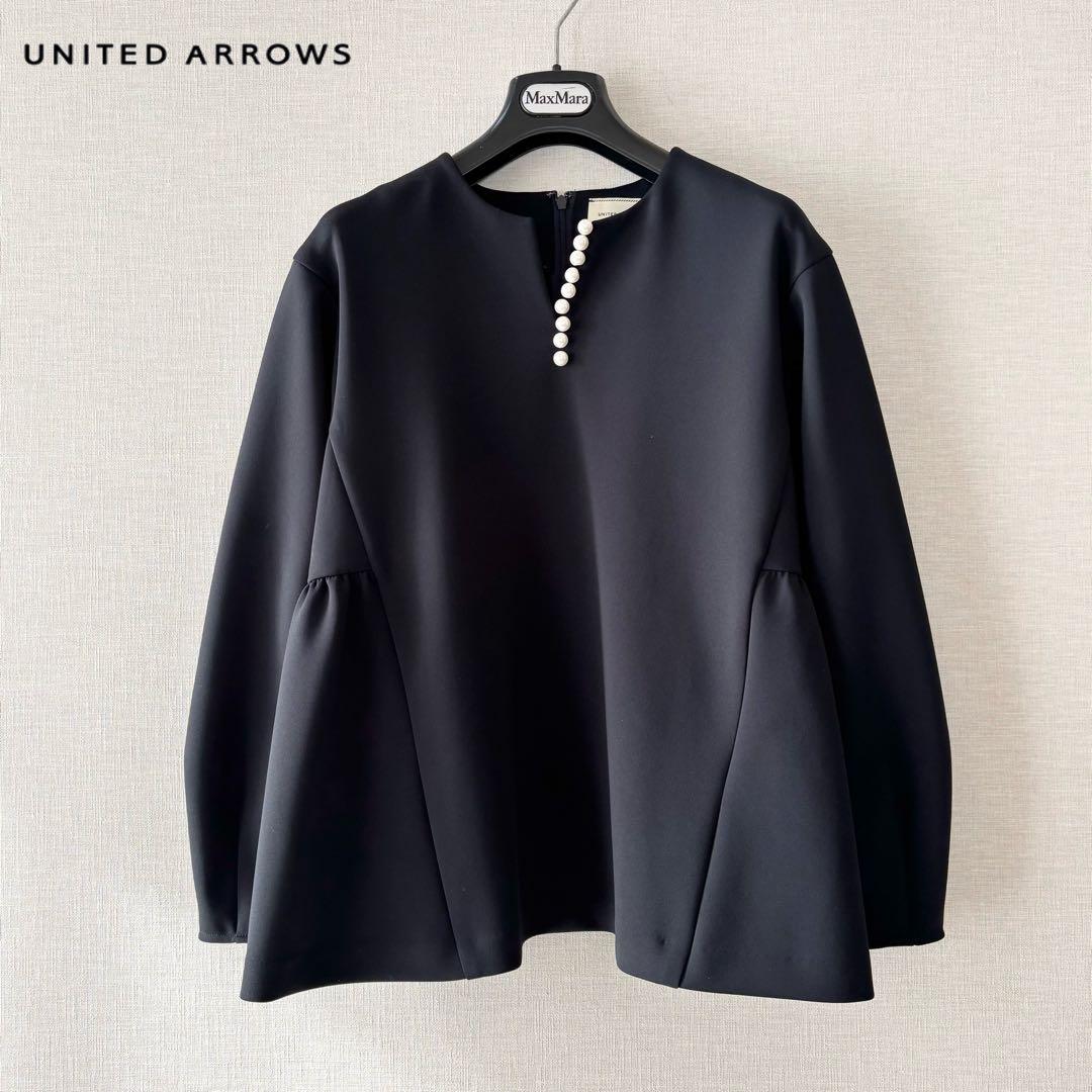 美品✨ユナイテッドアローズ SPONGY パールモチーフブラウス36 セレモニー