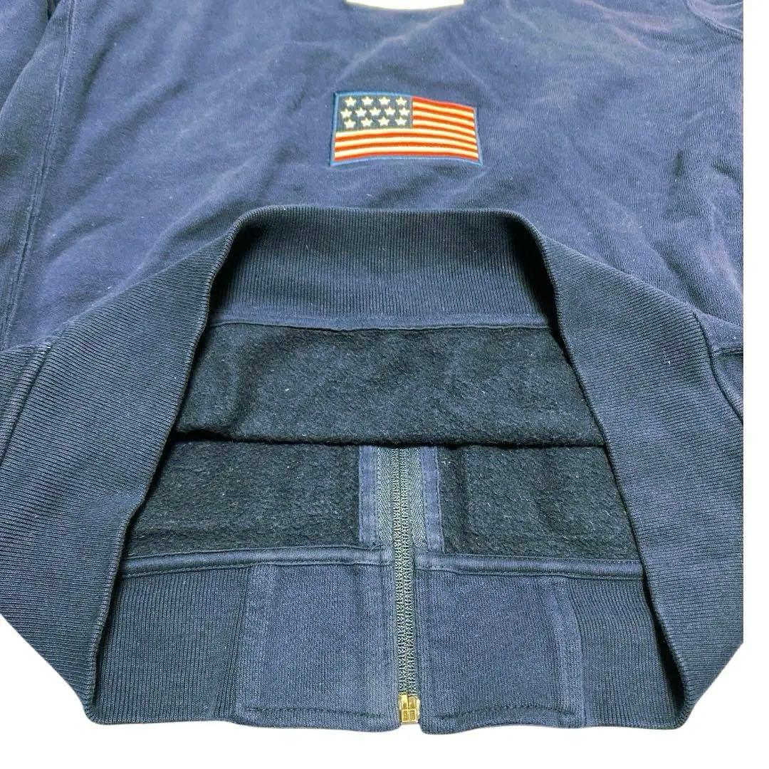 【もみあげ様】ラルフローレン USAフラッグ ビッグポニー刺繍ジップアップパーカ