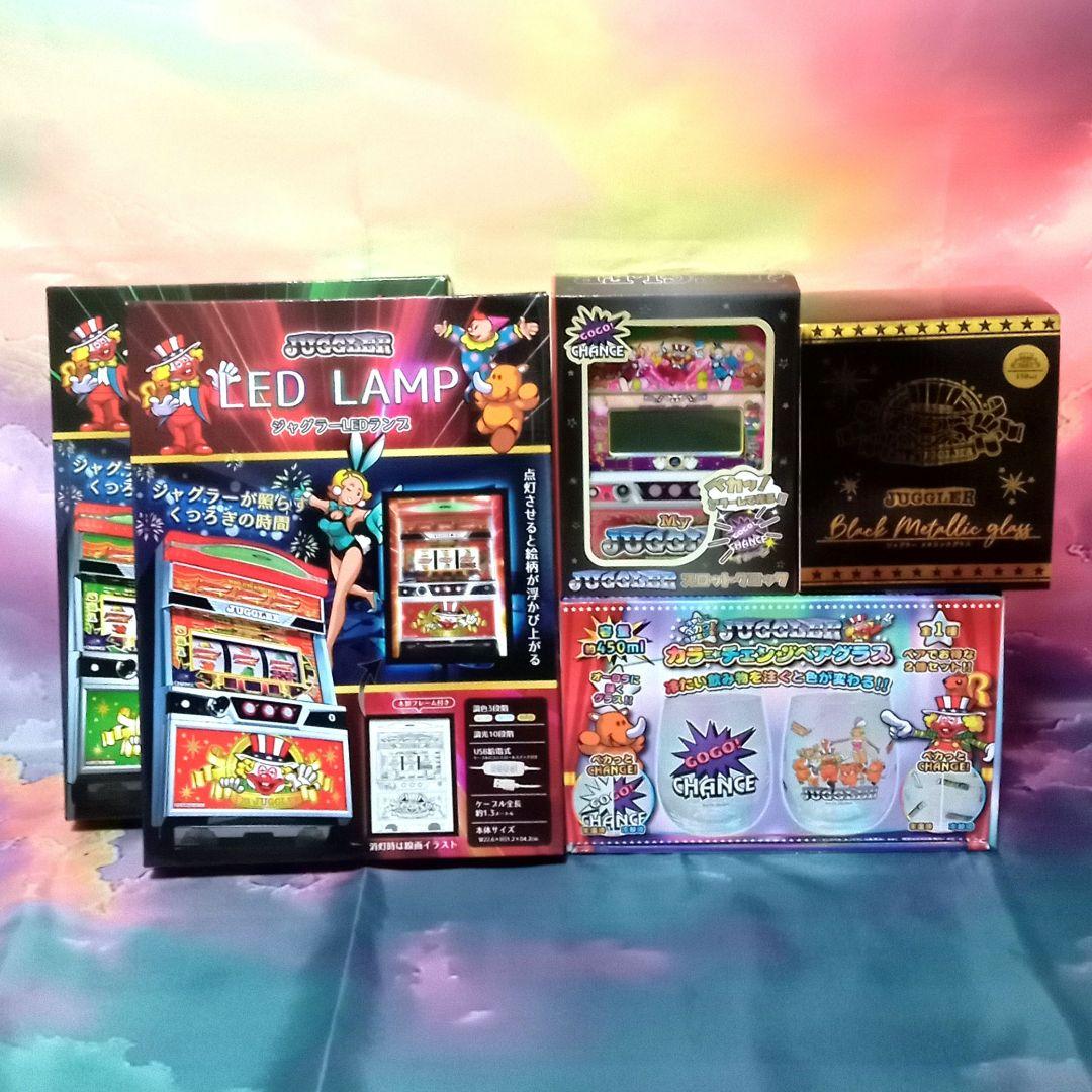 【新品　段ボール発送】ジャグラー　パネル　時計 グラス　5点　パチスロ　スロット