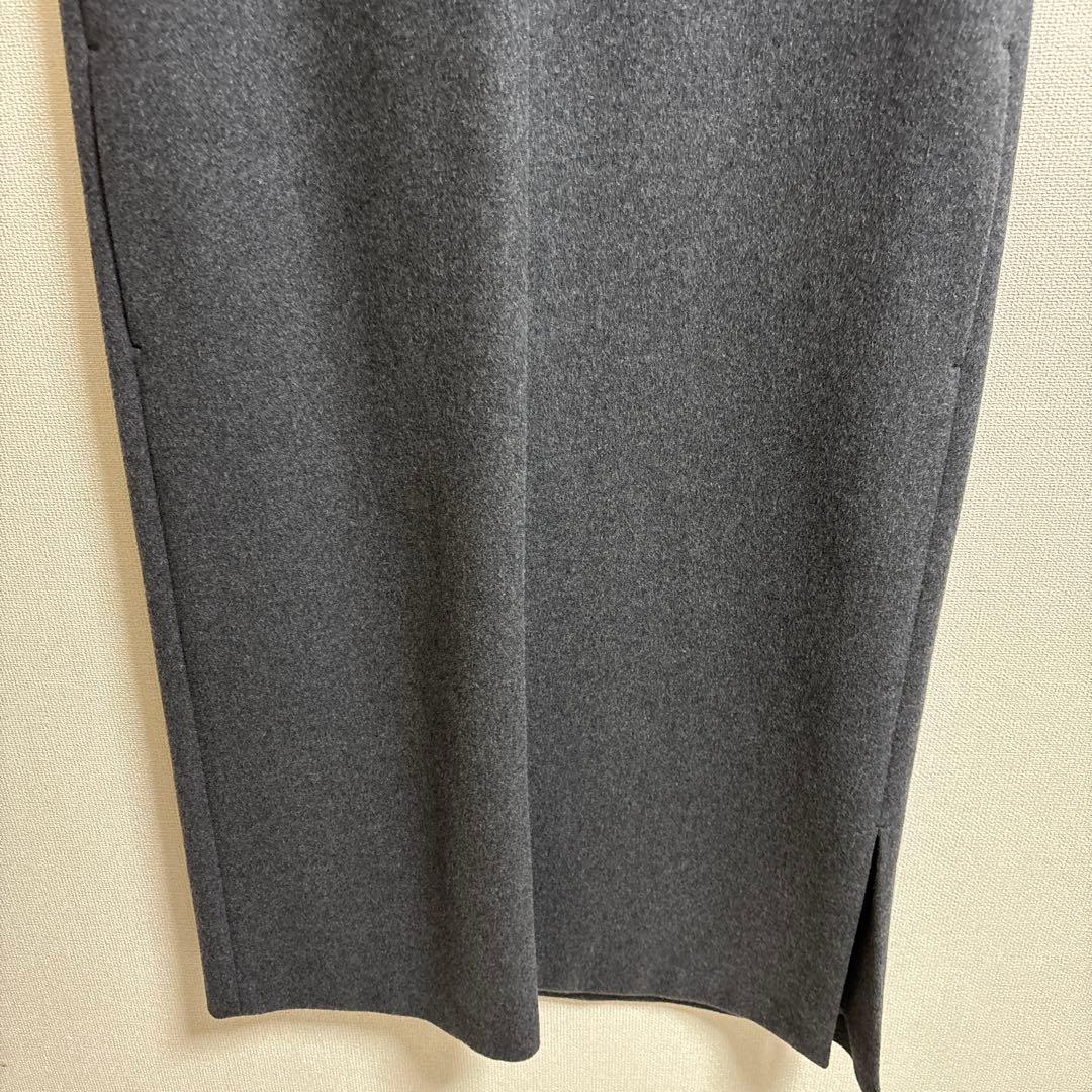 セオリーリュクス　美品　ノースリーブロングワンピース グレー　ウール　38号